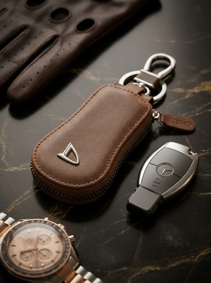 Heritage Leather Keychain Pouch — view 3
