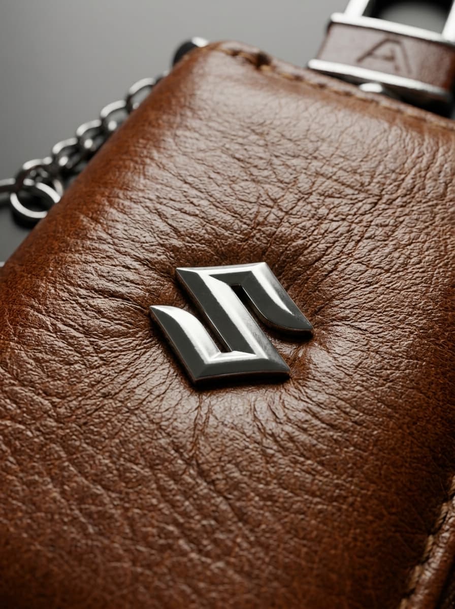Signature Leather Suzuki Keychain — view 2