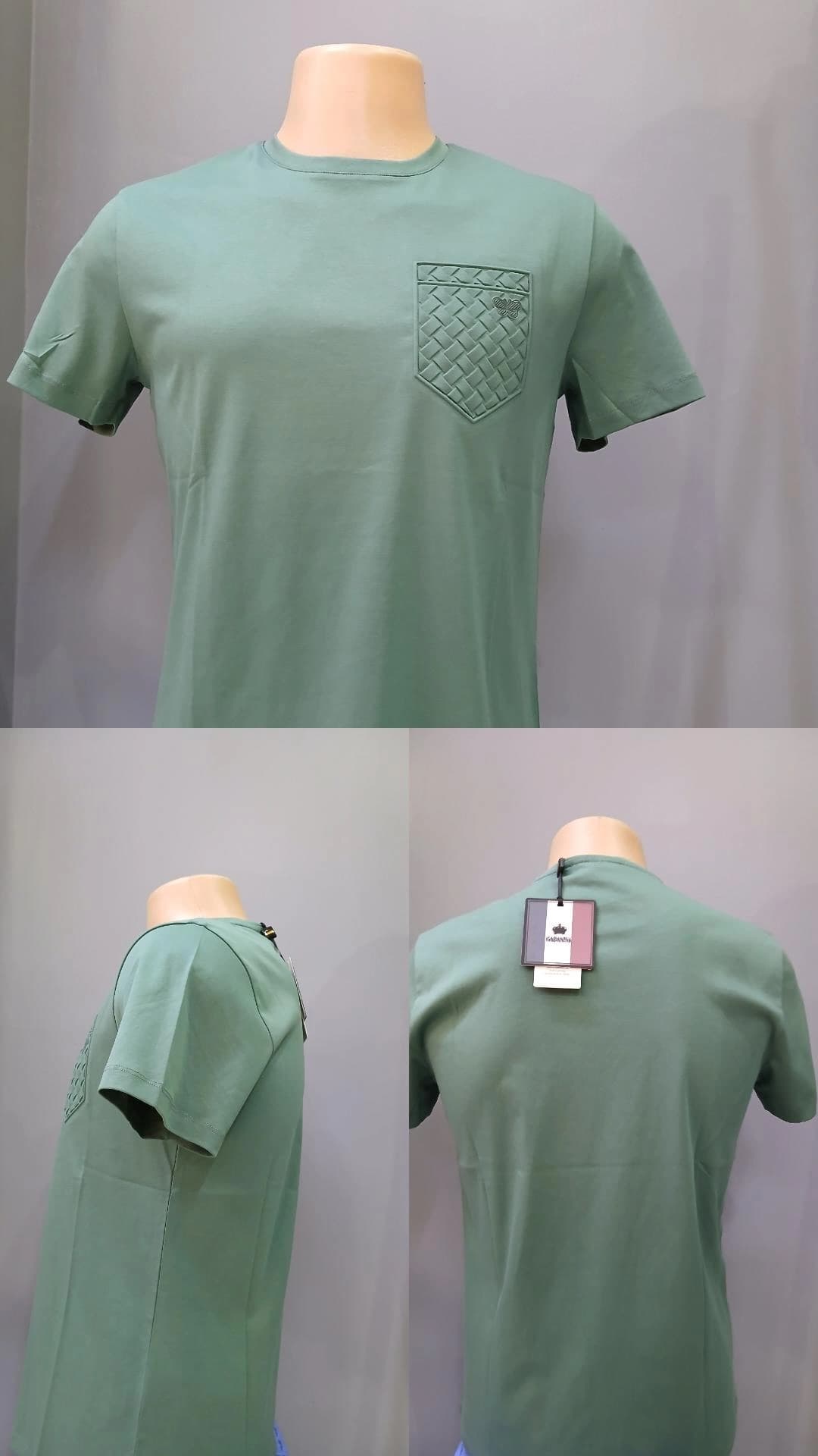 Sage Horizon Textured Pocket Tee — view 4