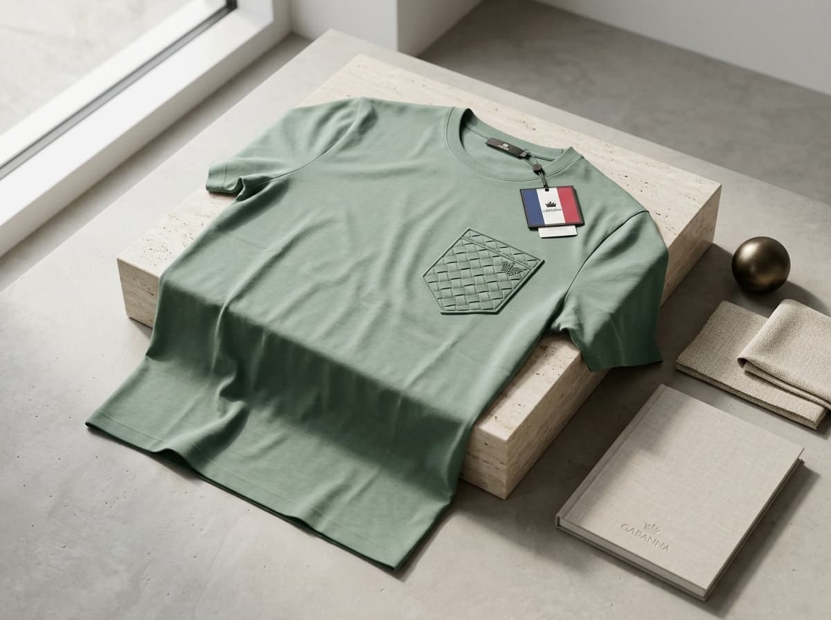 Sage Horizon Textured Pocket Tee — view 2
