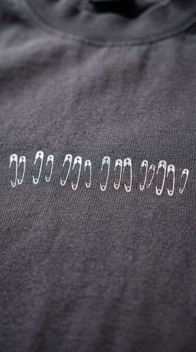 IZZUE Charcoal Oversized Safety Pin Tee — view 2