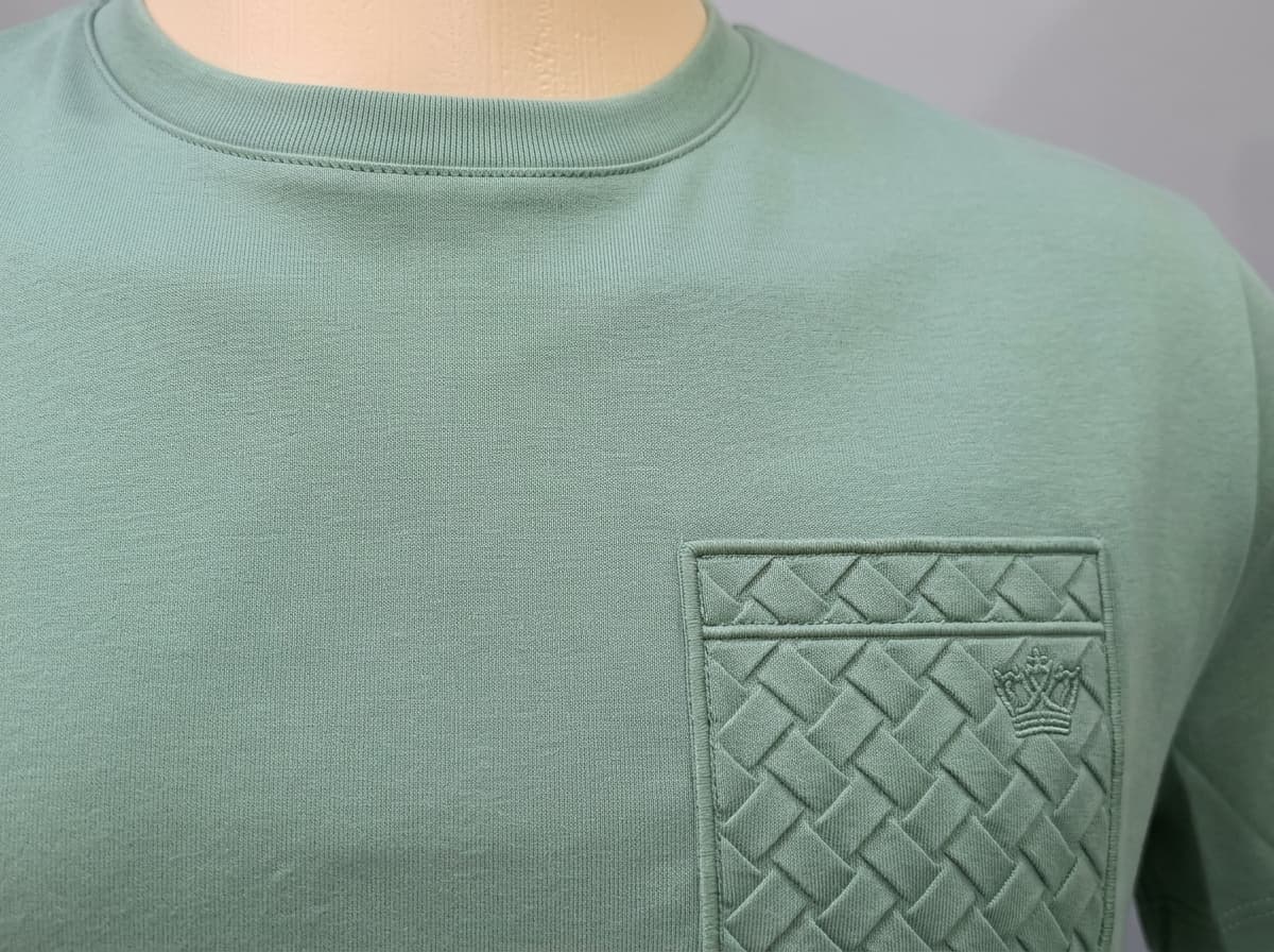 Sage Horizon Textured Pocket Tee — view 3