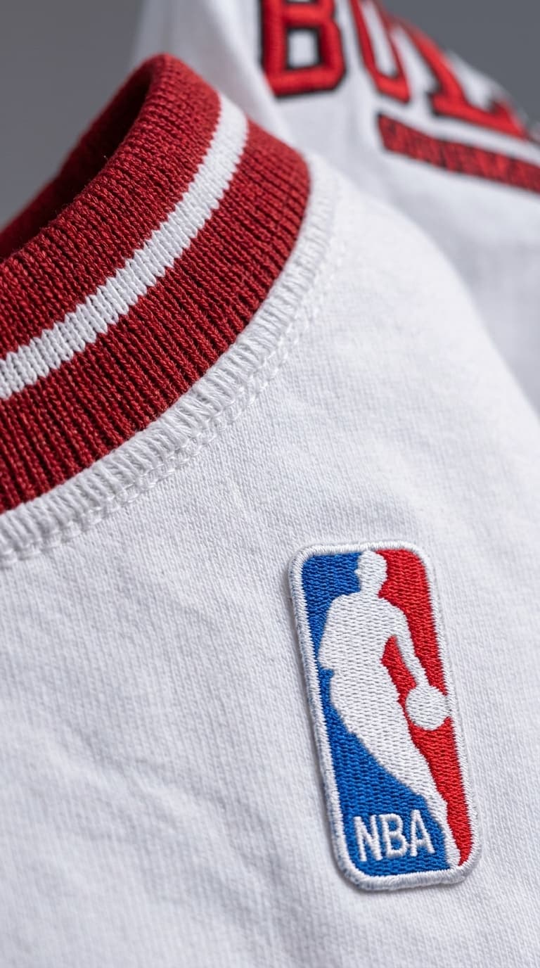NBA Bulls Striped Collar Tee — view 4