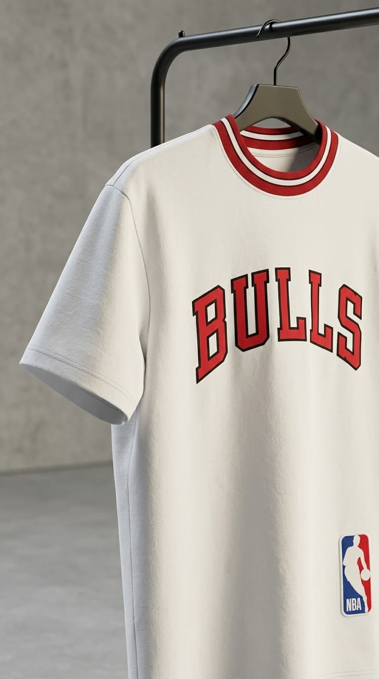 NBA Bulls Striped Collar Tee — view 3