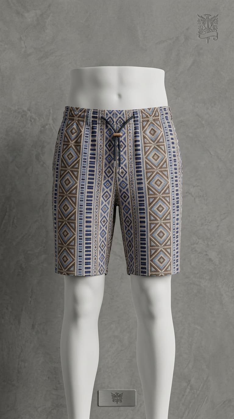 Geometric Mosaic Shorts — view 4