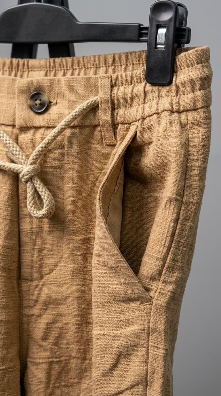 Textured Tan Shorts — view 2