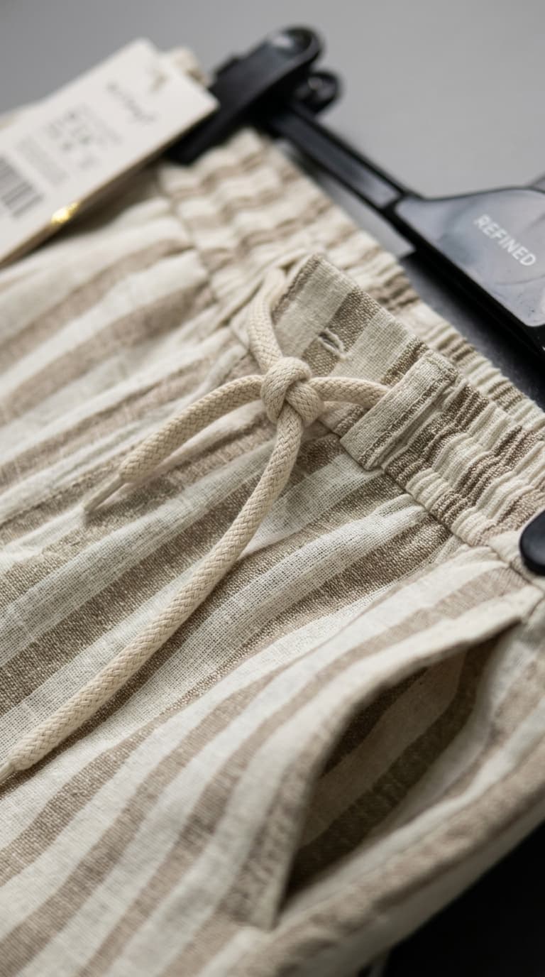 Breton Striped Linen Shorts — view 3