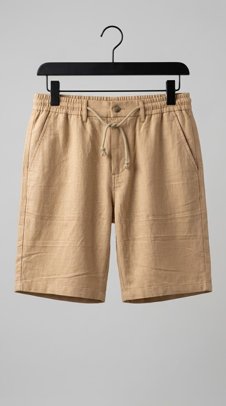 Textured Tan Shorts