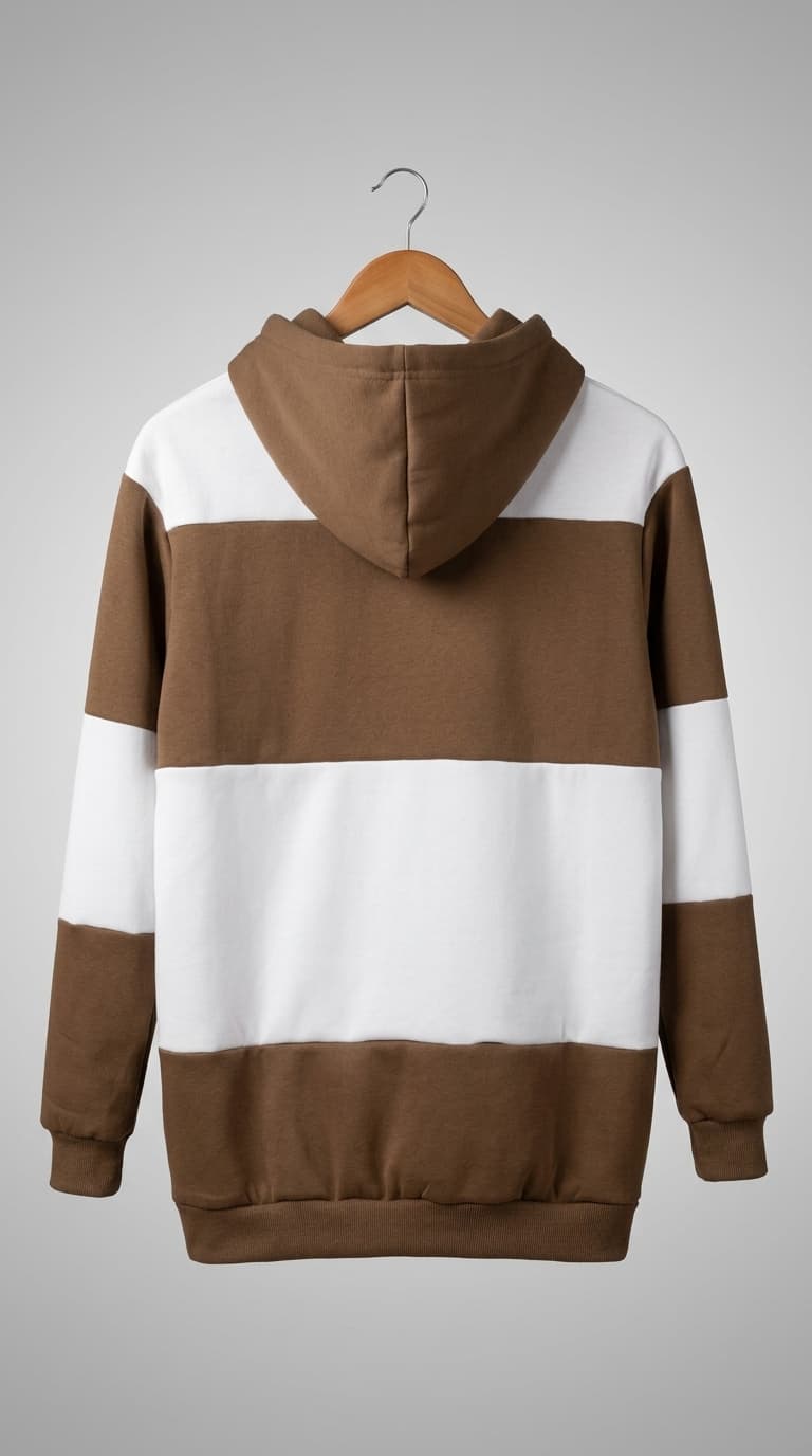 Earth Tone Horizontal Striped Hoodie — view 2