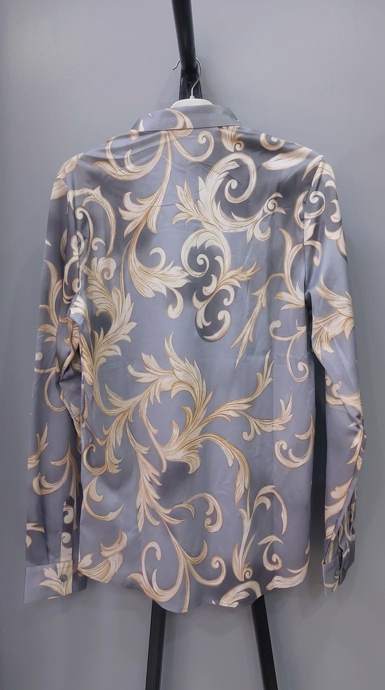 Baroque Gold & Cream Patterned Shirt — view 2