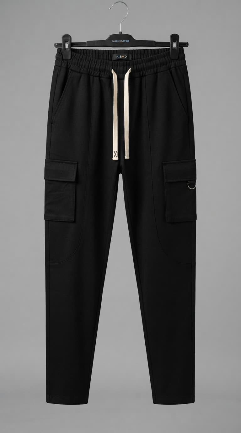 Black Cargo Sweatpants