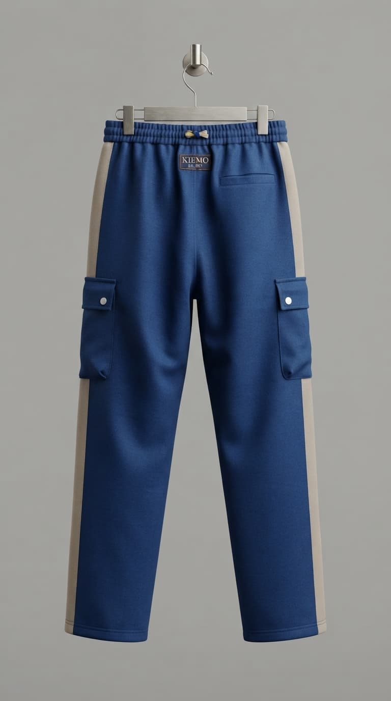 Blue Cargo Trousers — view 2