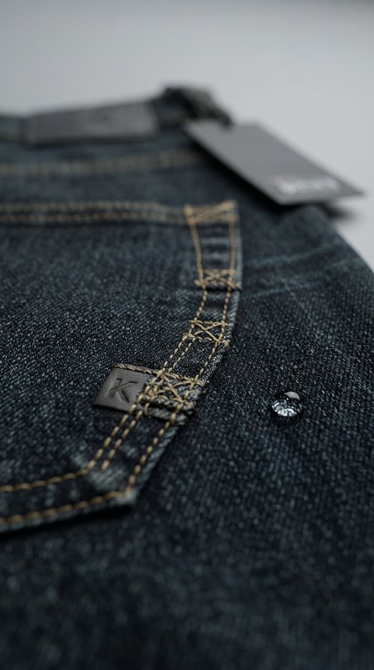 Dark Wash Denim Jeans — view 4