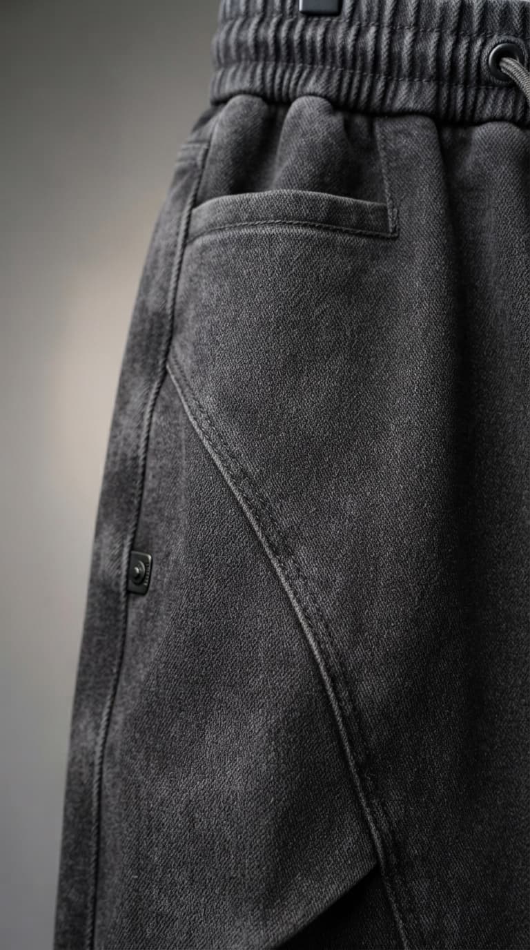 Dark Gray Cargo Trousers — view 2