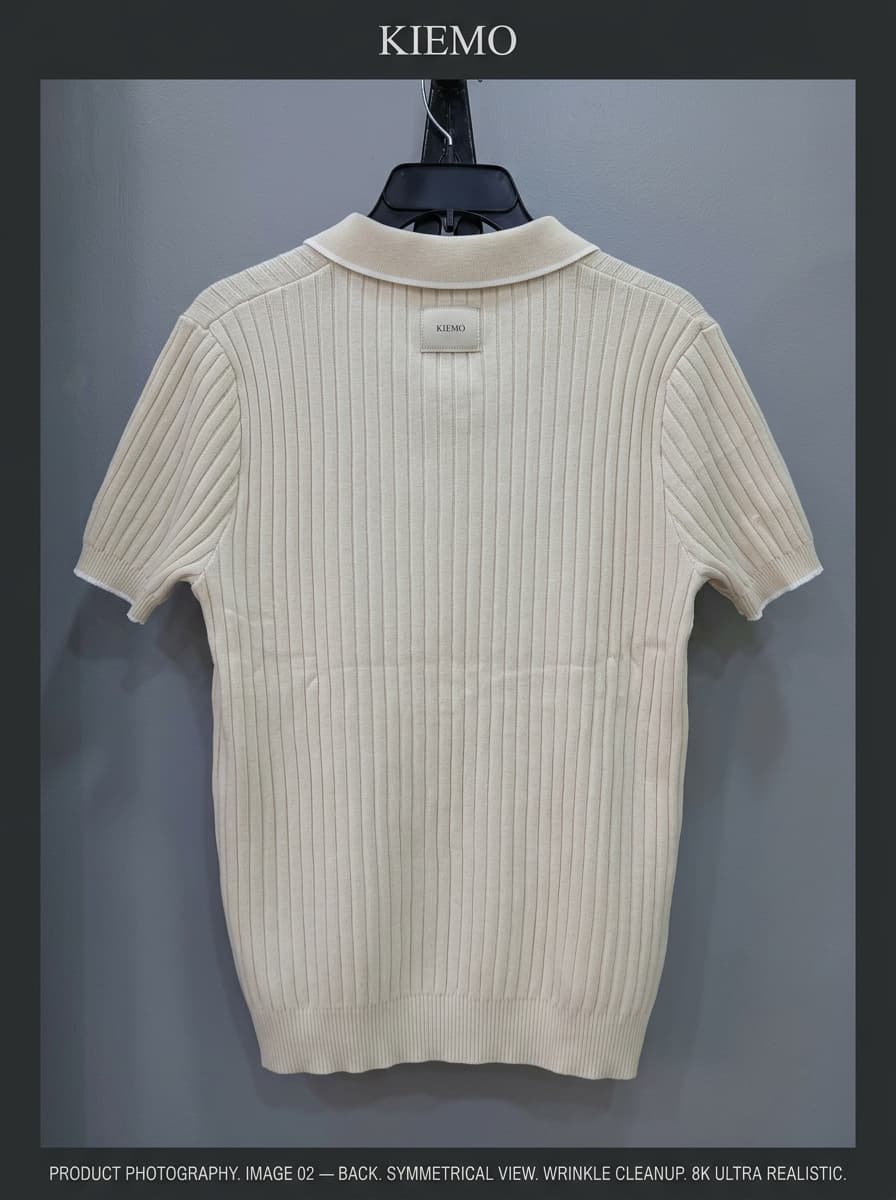 Sandstone Zippered Knit Polo — view 2