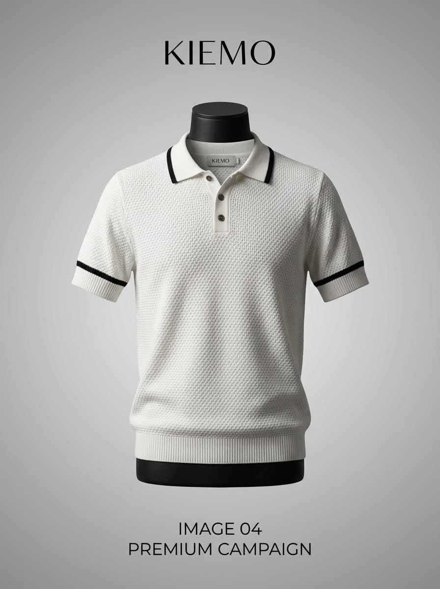 Alabaster Edge Knit Polo — view 4