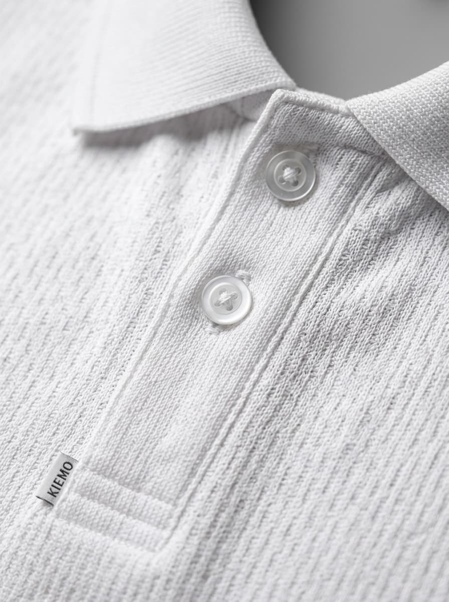 Alabaster Textured Polo — view 4