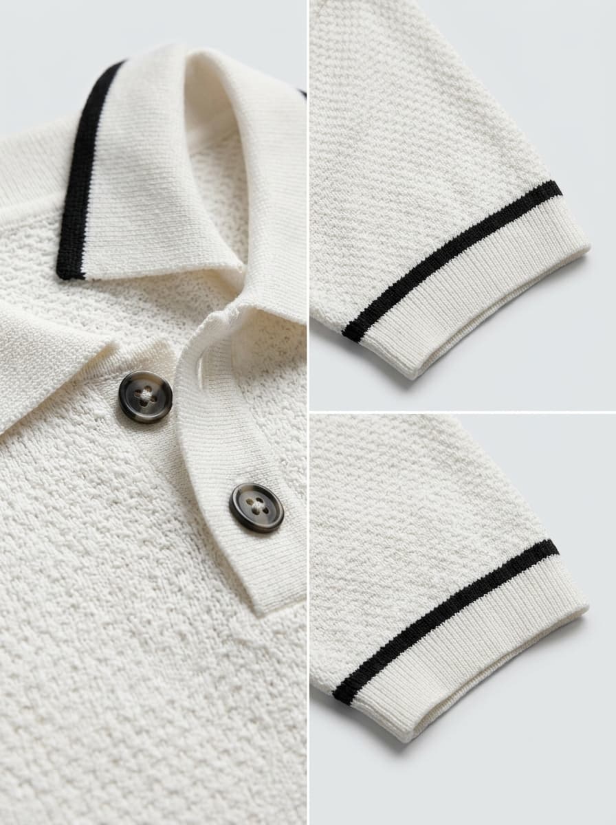 Alabaster Edge Knit Polo — view 3