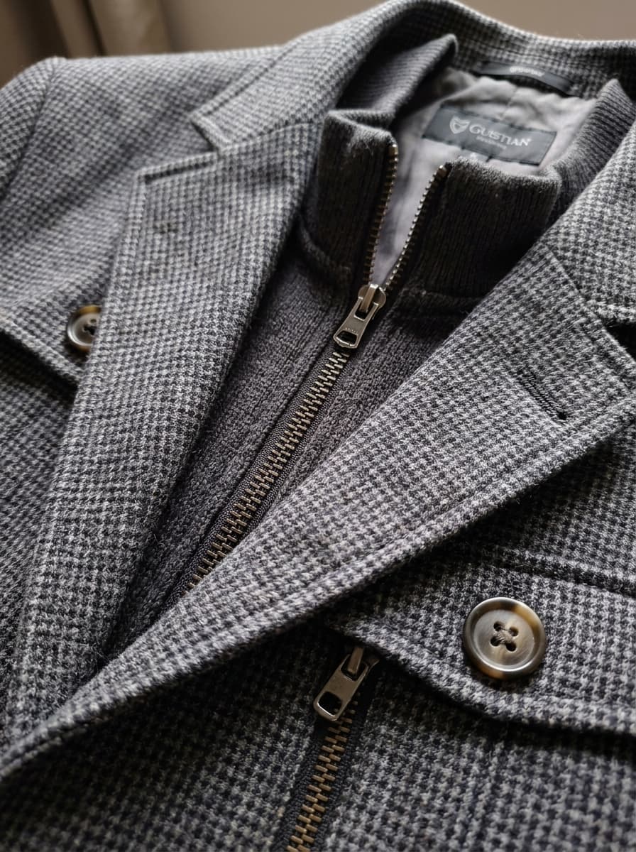 Modern Micro-Check Utility Blazer — view 3