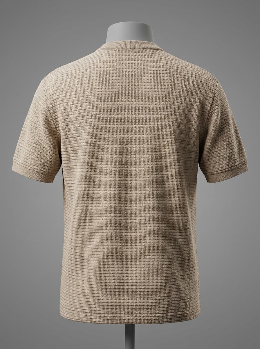 Waffle-Knit Henley Shirt — view 2