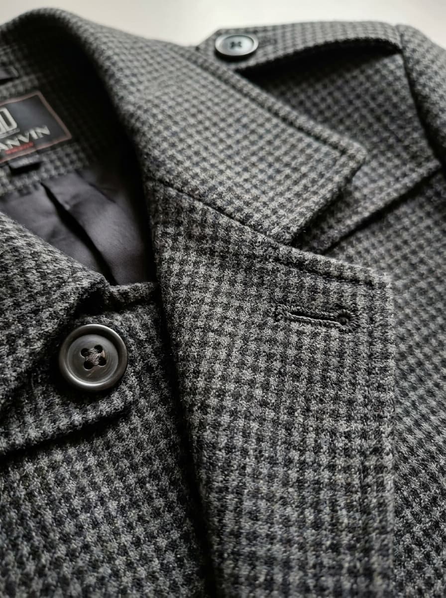 Patterned Gray Trench Coat — view 3