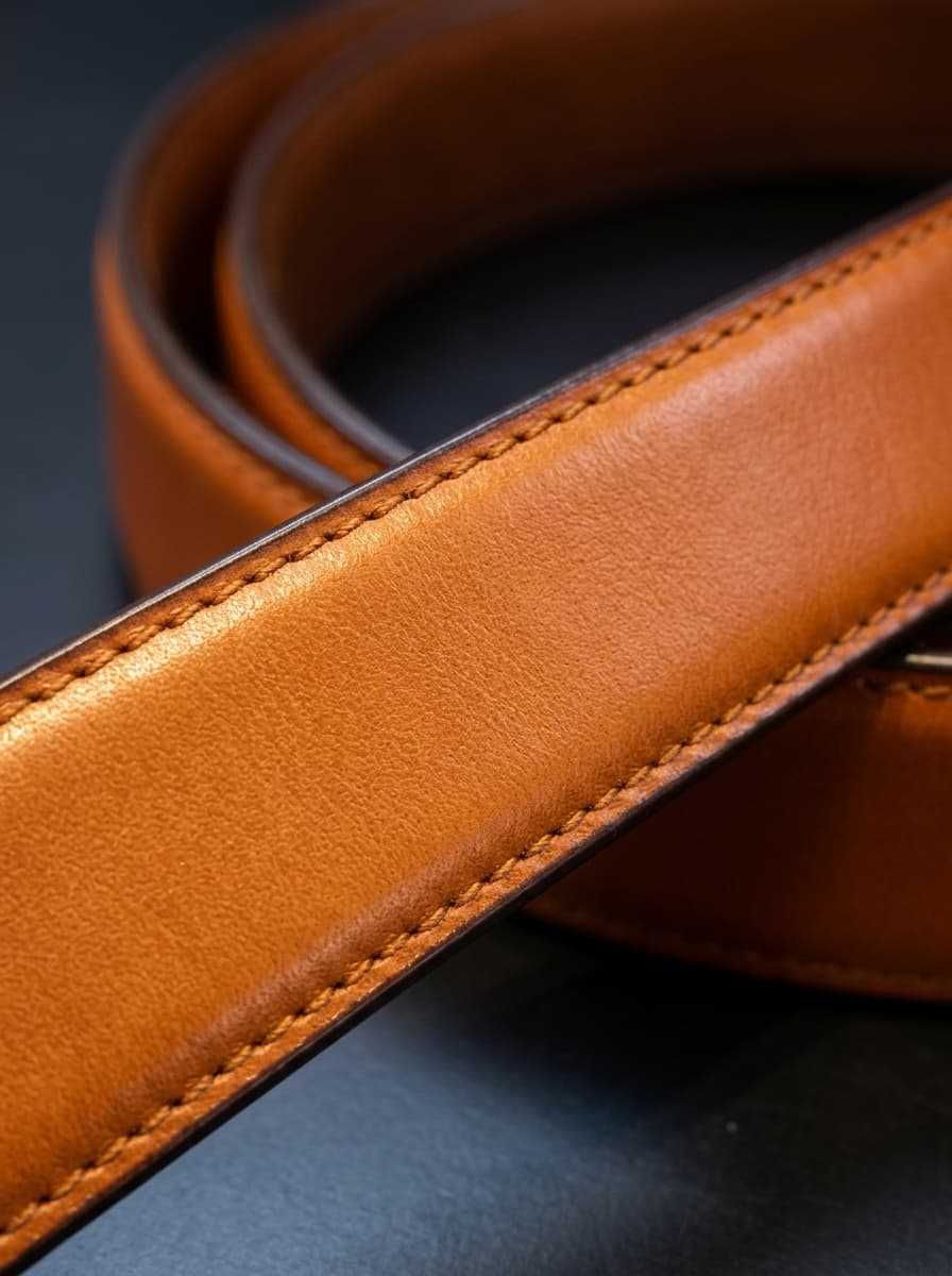Premium Cognac Leather Belt — view 2