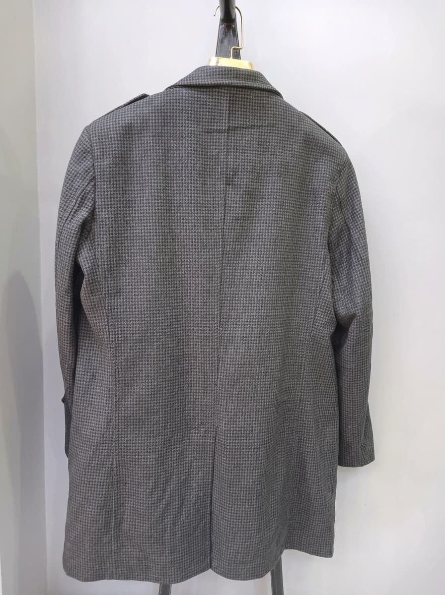 Patterned Gray Trench Coat — view 2